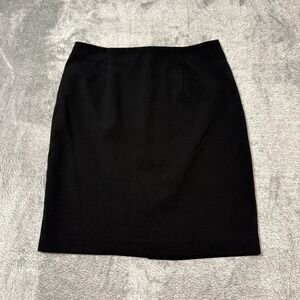 Forever 21 Black Mini Skirt Women Medium Stretch Career Basic Lined Zip